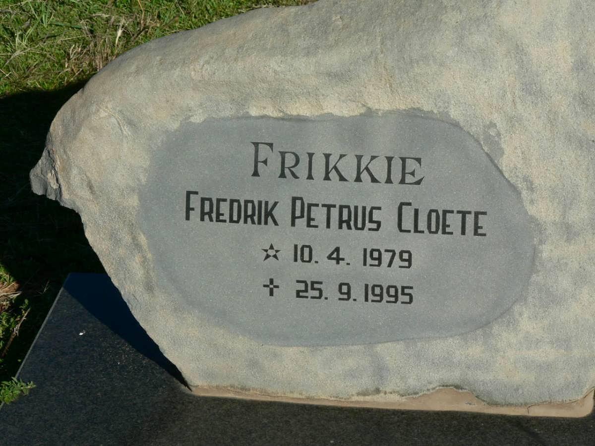 CLOETE Fredrik Petrus 1979-1995