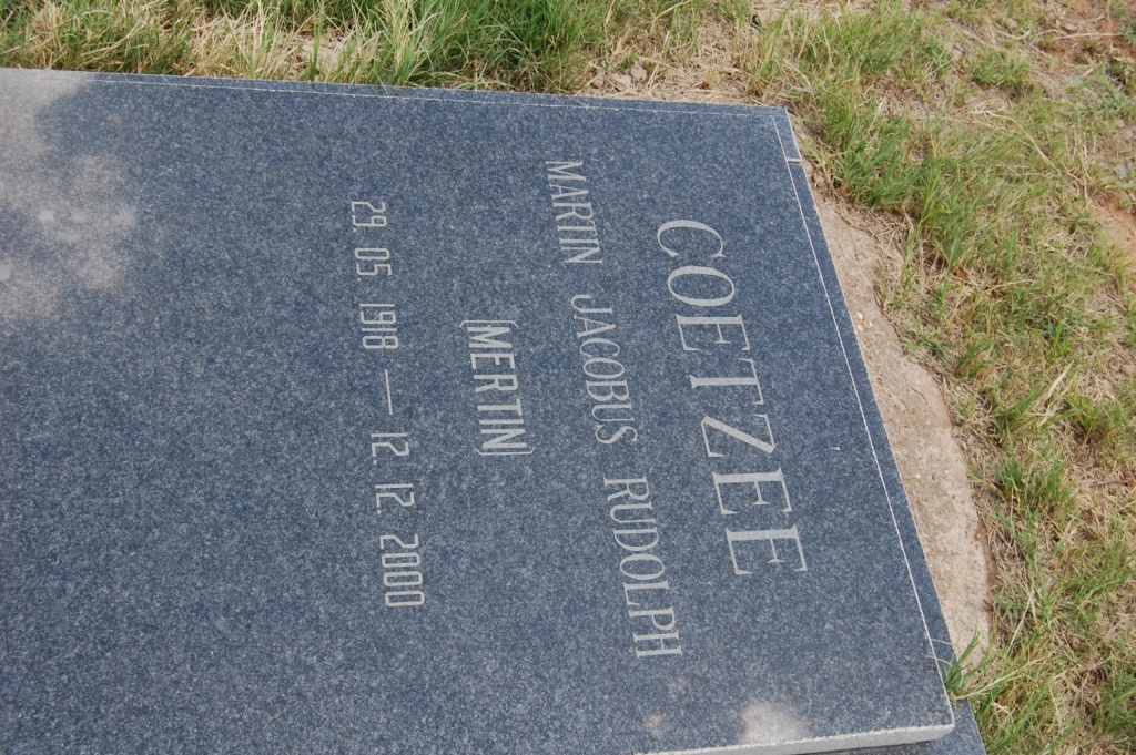 COETZEE Martin Jacobus Rudolph 1918-2000