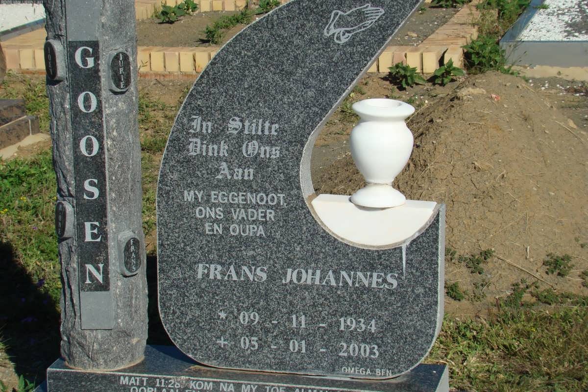 GOOSEN Frans Johannes 1934-2003