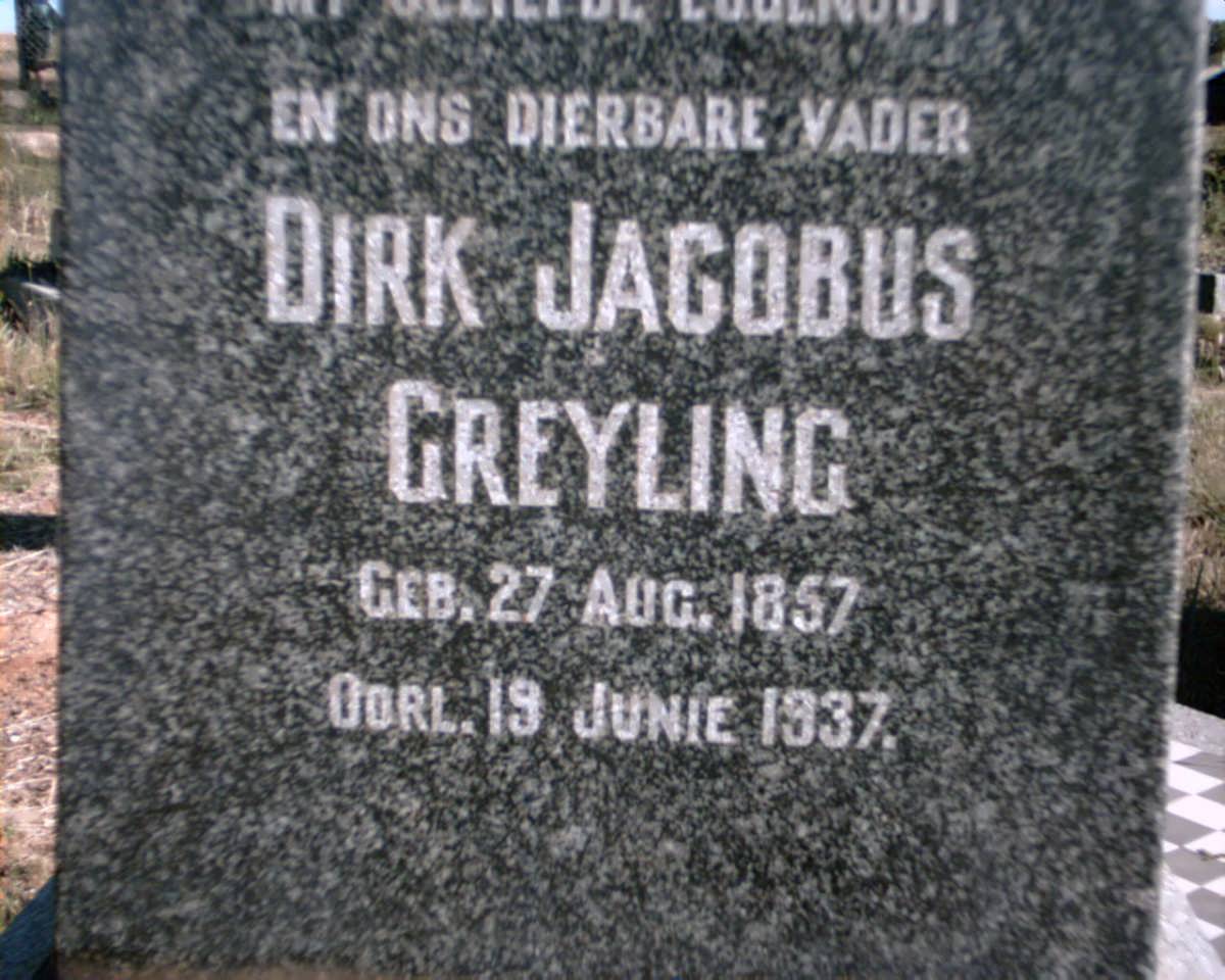 GREYLING Dirk Jacobus 1857-1937 