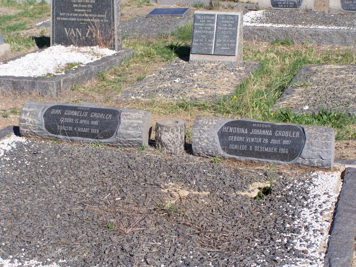 GROBLER Dirk Cornelis 1895-1969 &amp; Hendrina Johanna VENTER 1897-1966