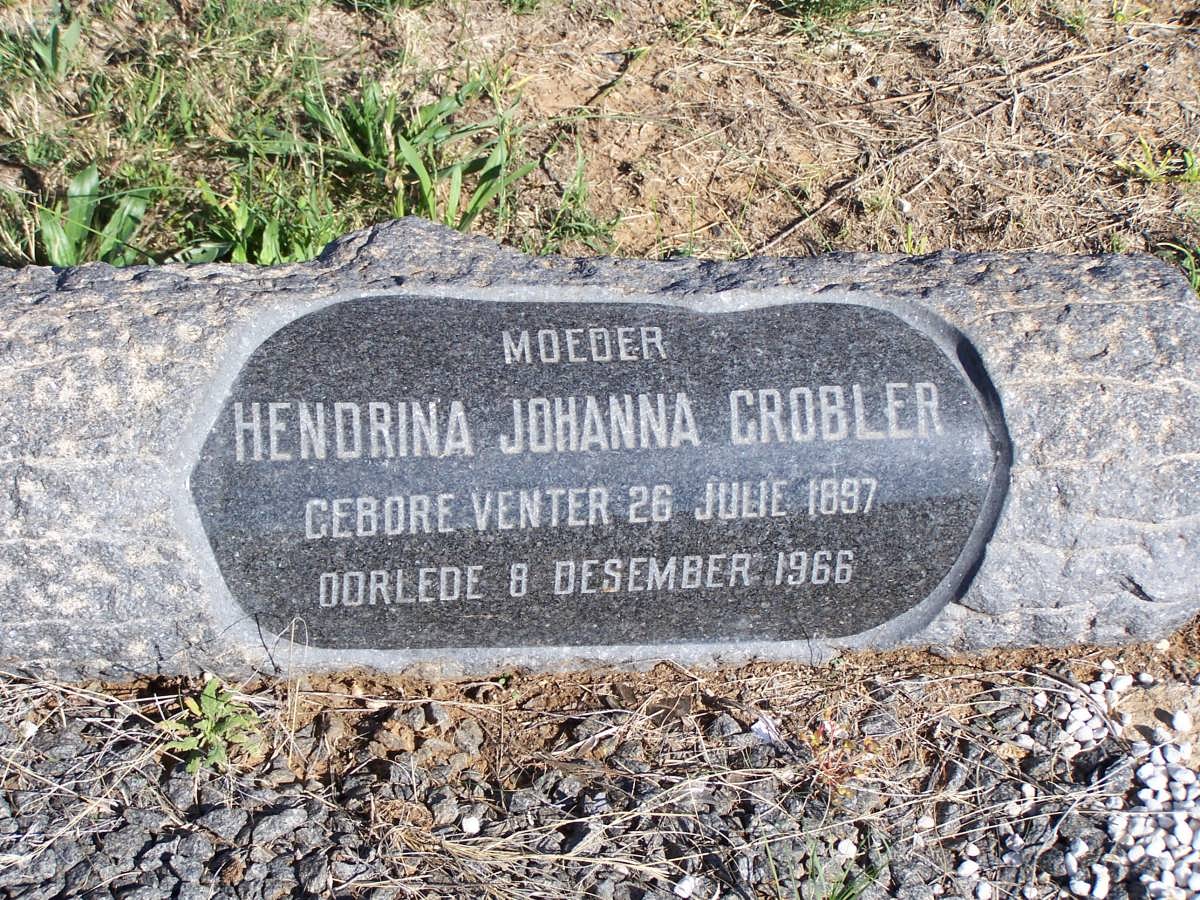 GROBLER Hendrina Johanna nee VENTER 1897-1966