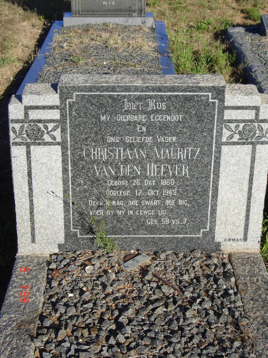 HEEVER Christiaan Mauritz, van den 1860-1949