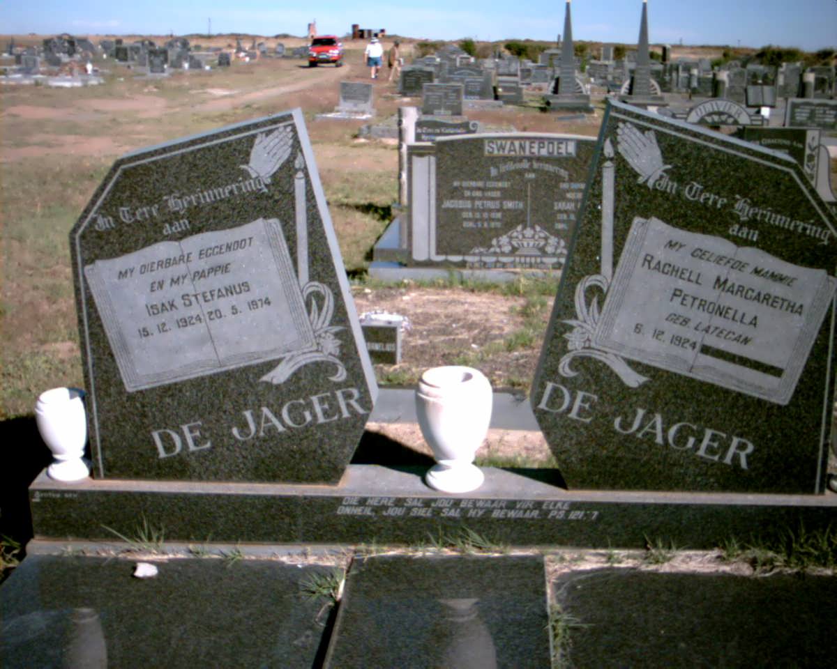 JAGER Isak Stefanus, de 1924-1974 &amp; Rachell Margaretha Petronella LATEGAN 1924-