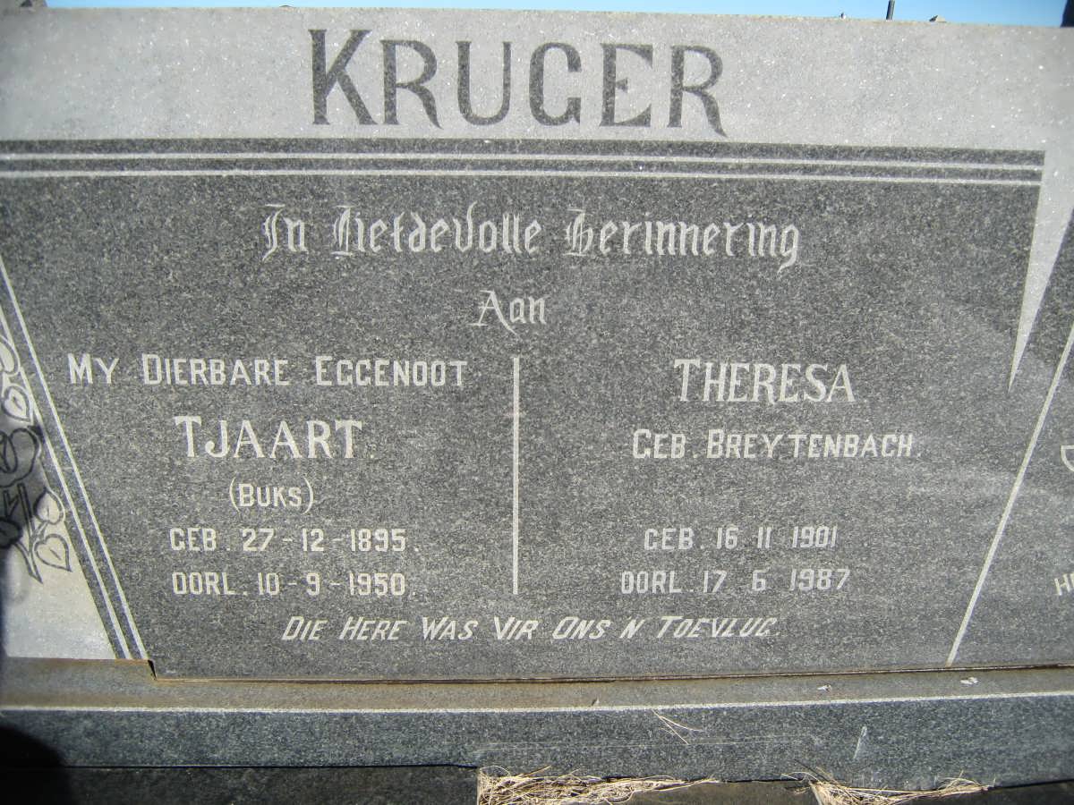 KRUGER Tjaart 1895-1950 &amp; Theresa BREYTENBACH 1901-1987
