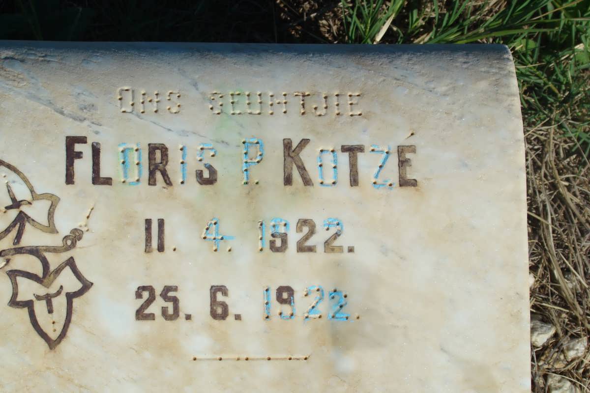 KOTZÉ Floris P. 1922-1922
