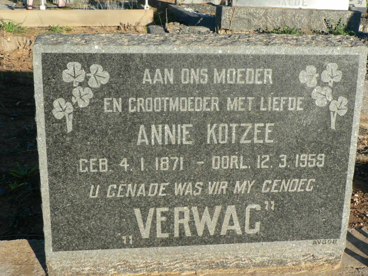 KOTZEE Annie 1871-1959