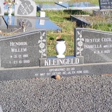 KLEINGELD Hendrik Willem 1918-1999 &amp; Hester Cecillia Isabella  MOLLENTZE 1925-