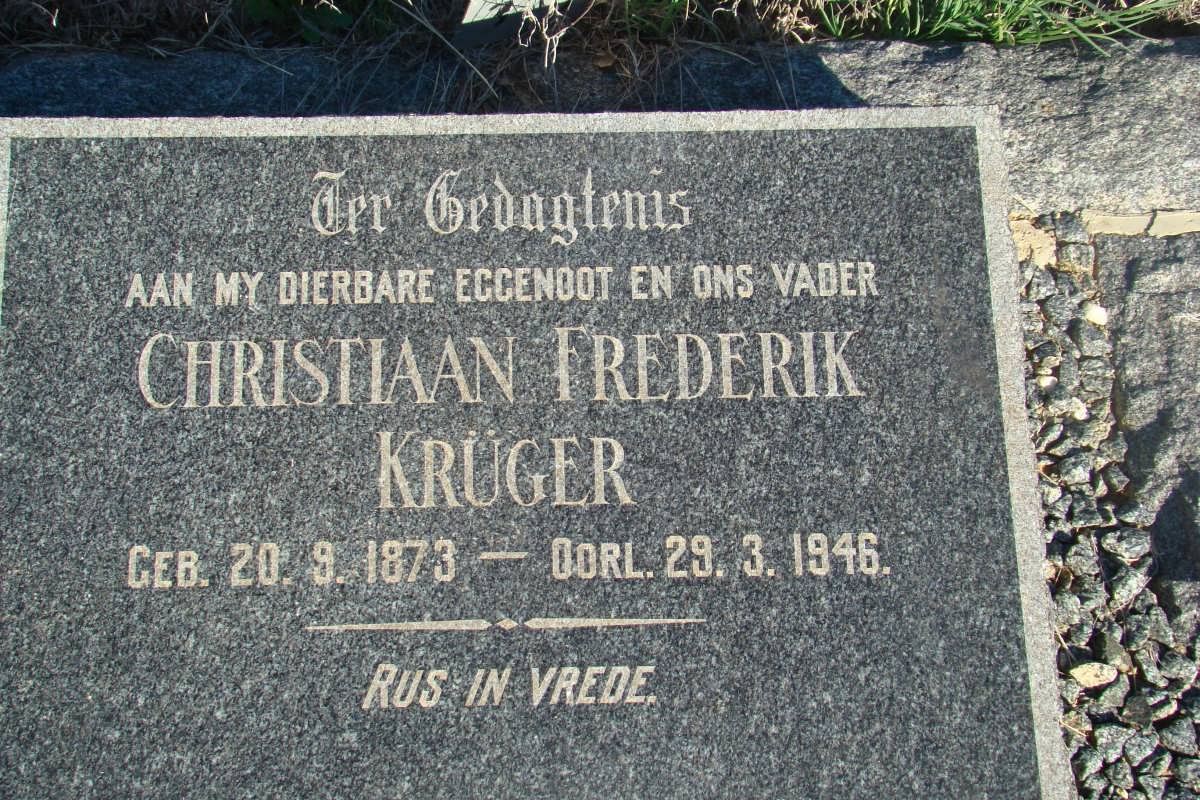 KRÜGER Christiaan Frederik 1873-1946
