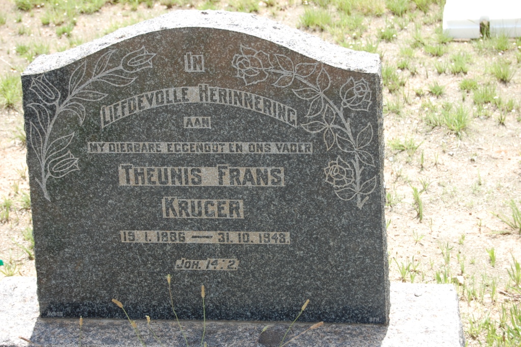 KRUGER Theunis Frans 1886-1948