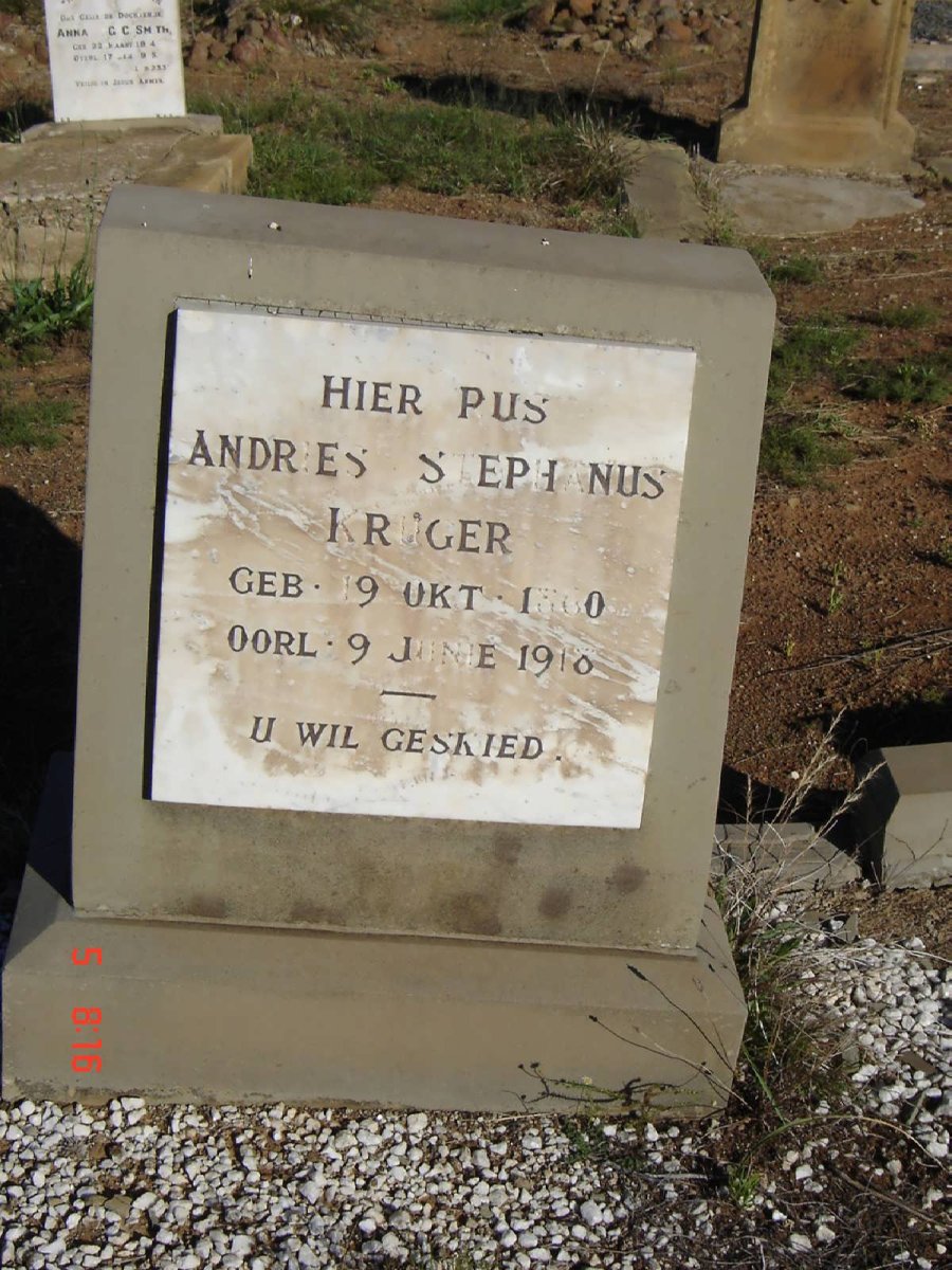 KRUGER Andries Stephanus 1860-1918