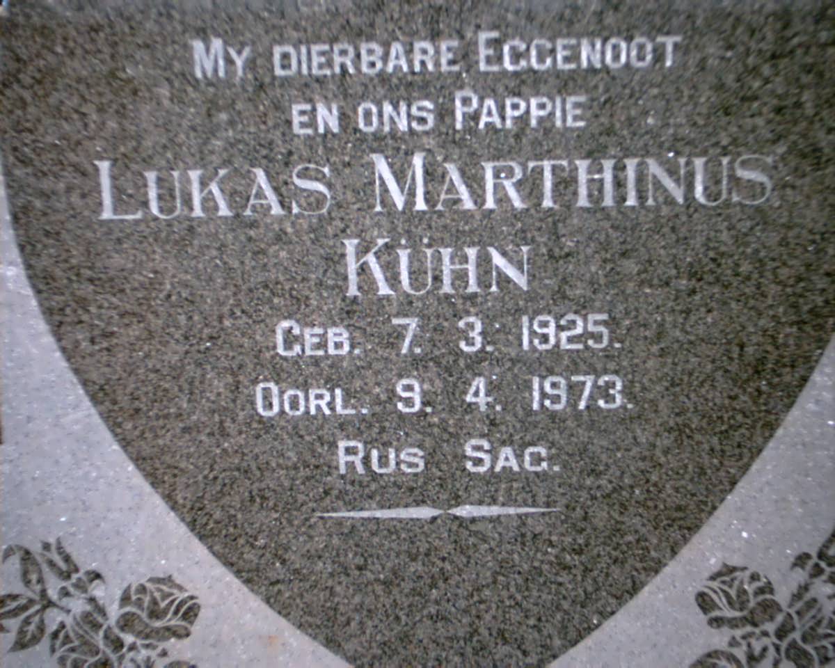 KUHN Lukas Marthinus 1925-1973