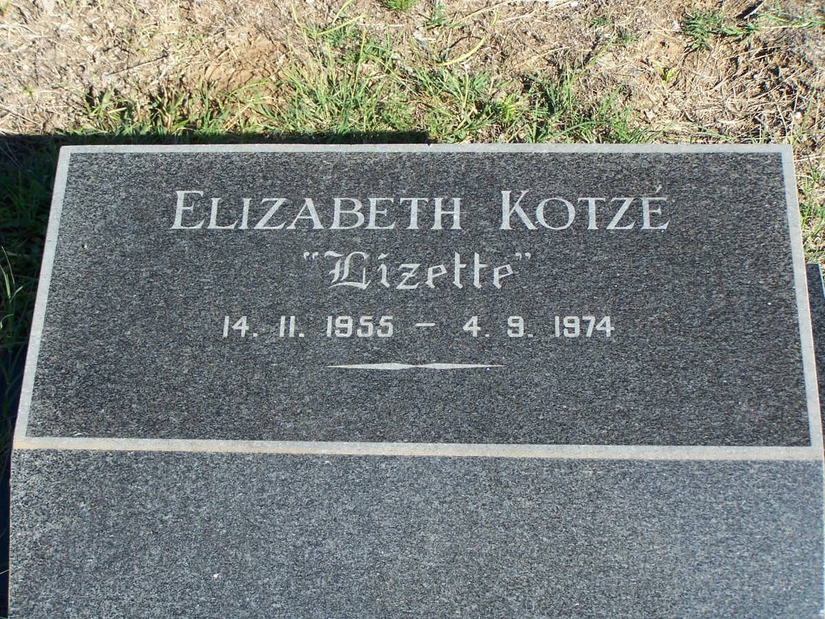 KOTZÉ Elizabeth 1955-1974