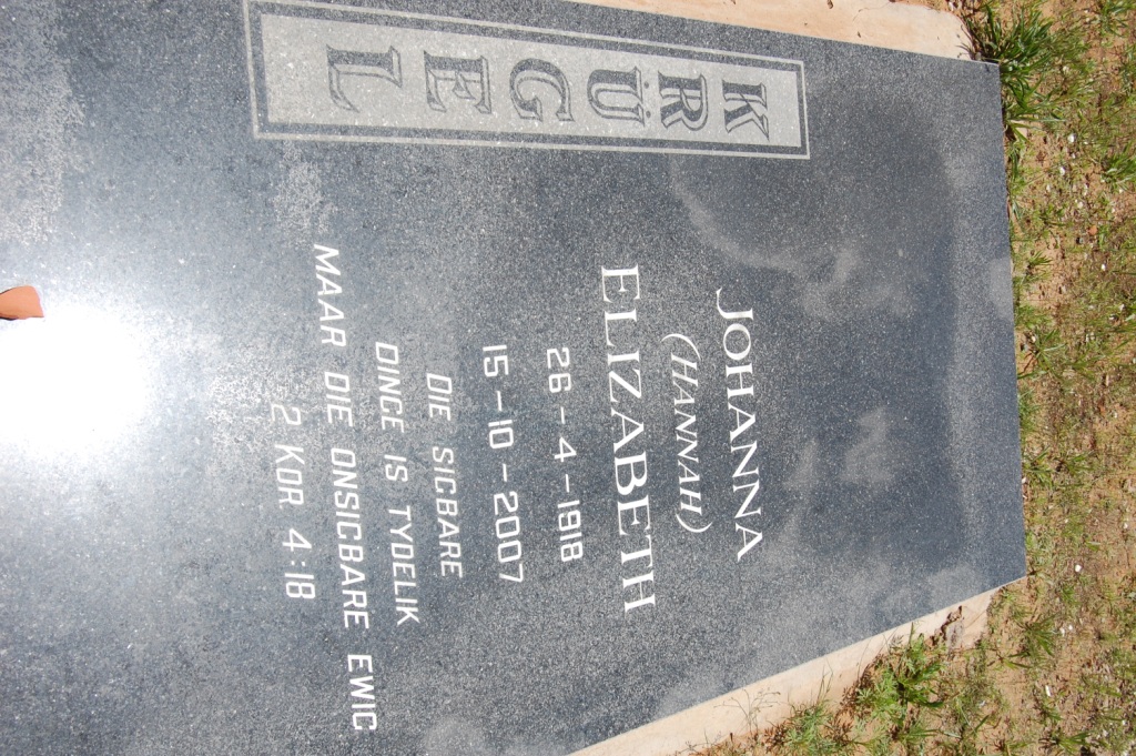 KRUGEL Johanna Elizabeth 1918-2007
