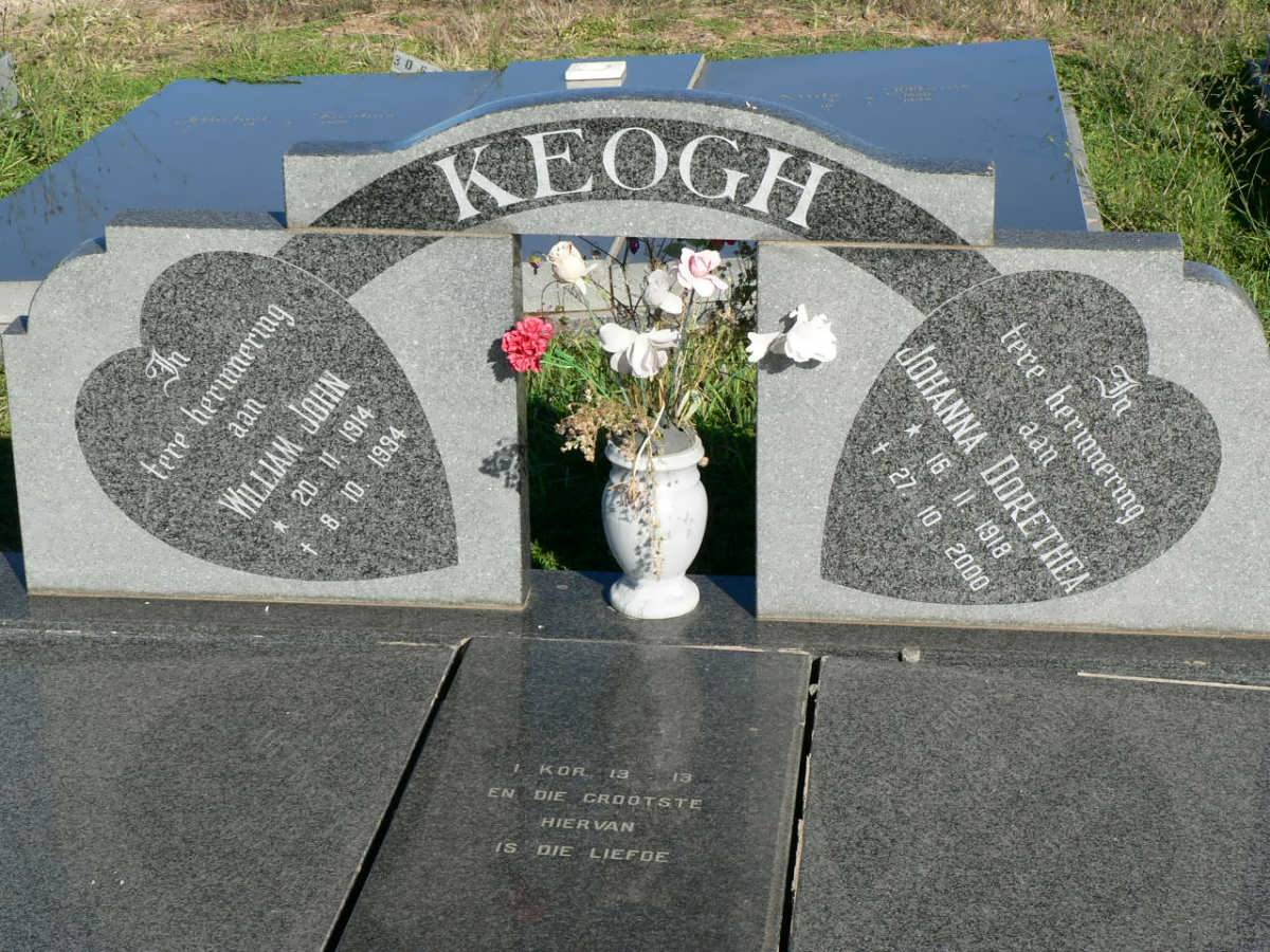KEOGH William John 1914-1994 &amp; Johanna Dorethea 1918-2000