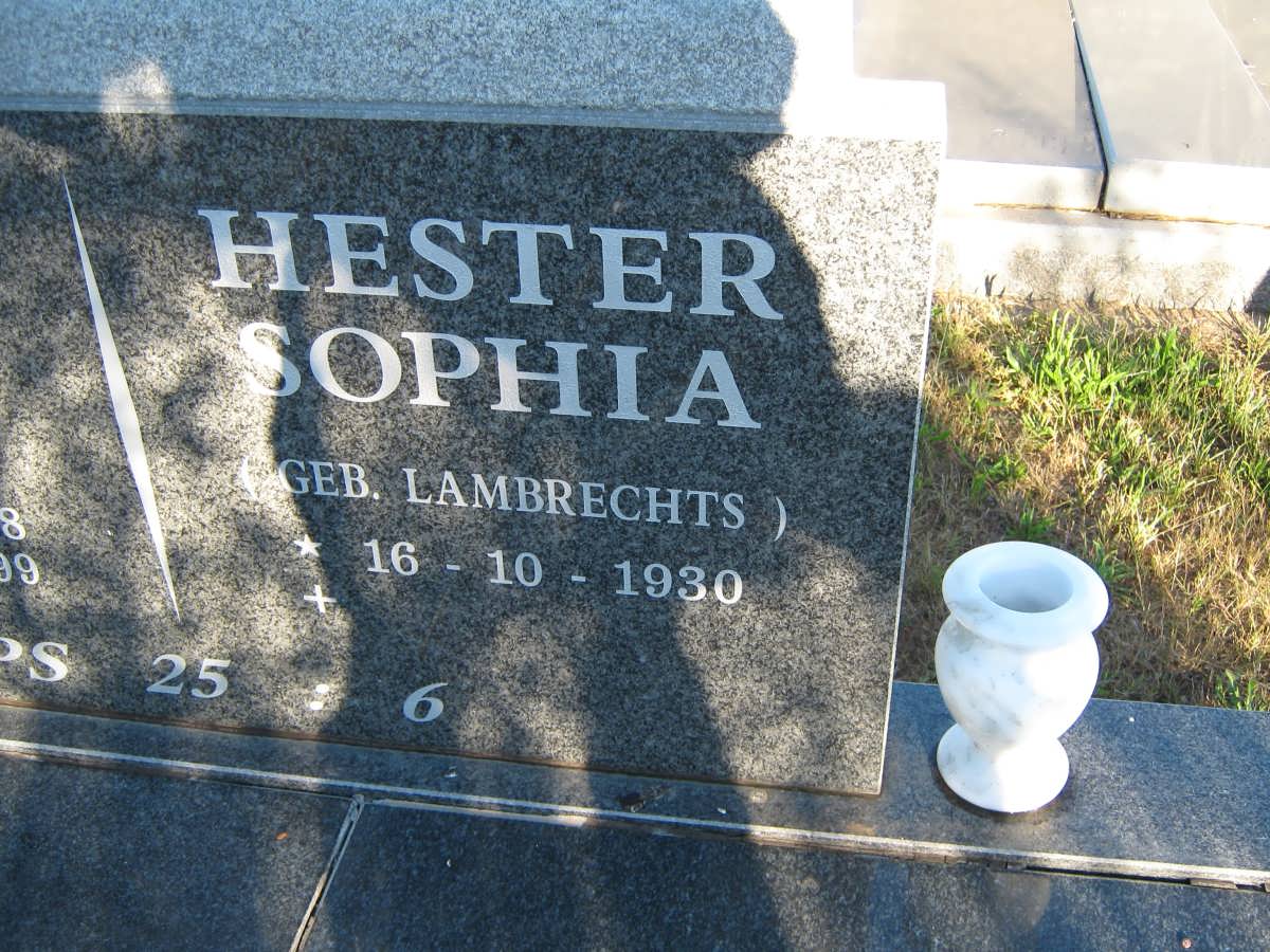 KRUGER Hester Sophia nee LAMBRECHTS 1930-