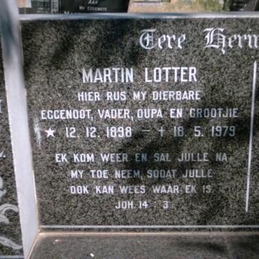 LANGE Martin Lotter, de 1898-1979 