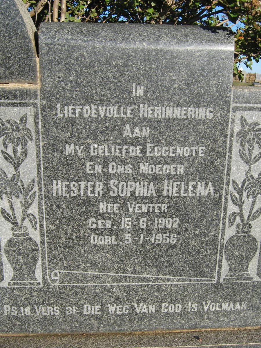 LAMBRECHTS Hester Sophia Helena nee VENTER 1902-1956