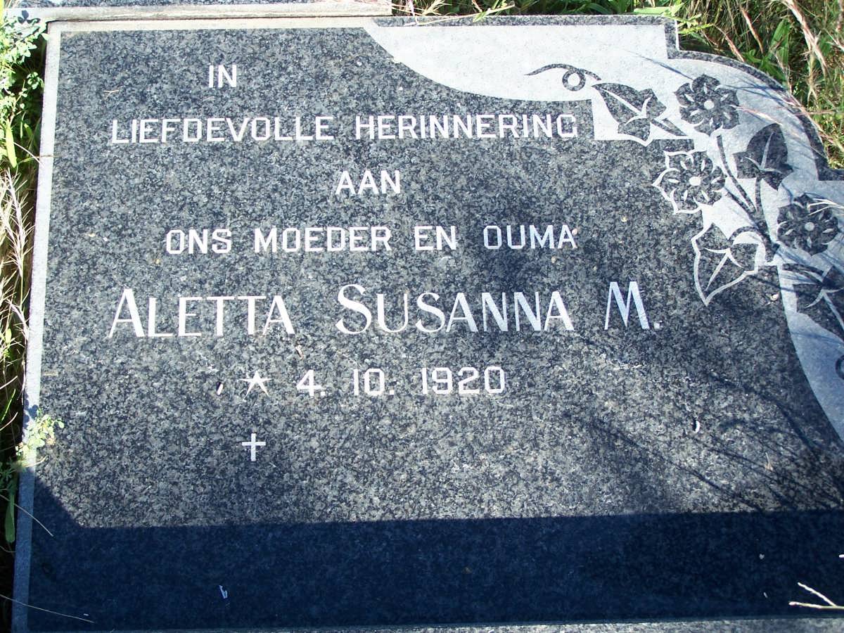 ? Aletta Susanna M. 1920-