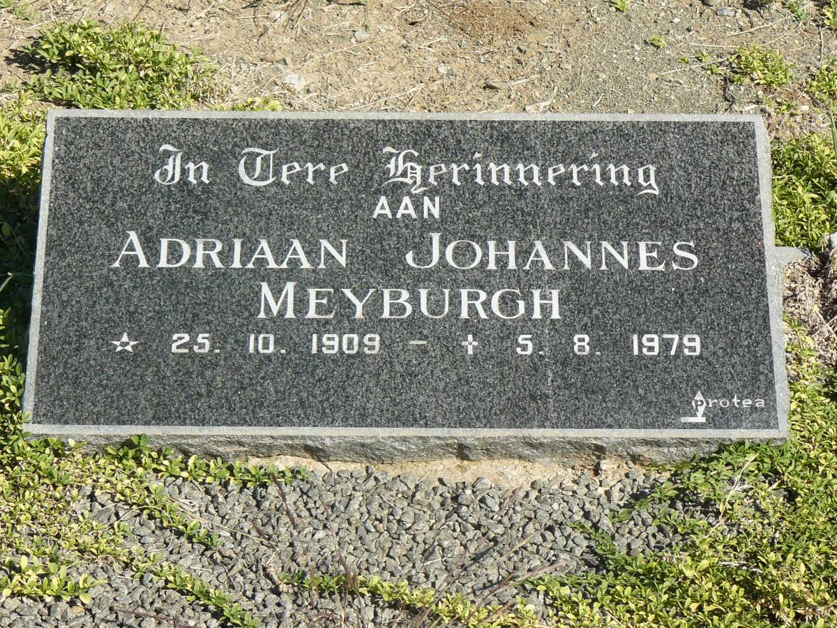 MEYBURGH Adriaan Johannes 1909-1979
