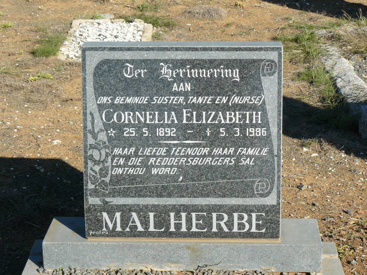 MALHERBE Cornelia Elizabeth 1892-1986