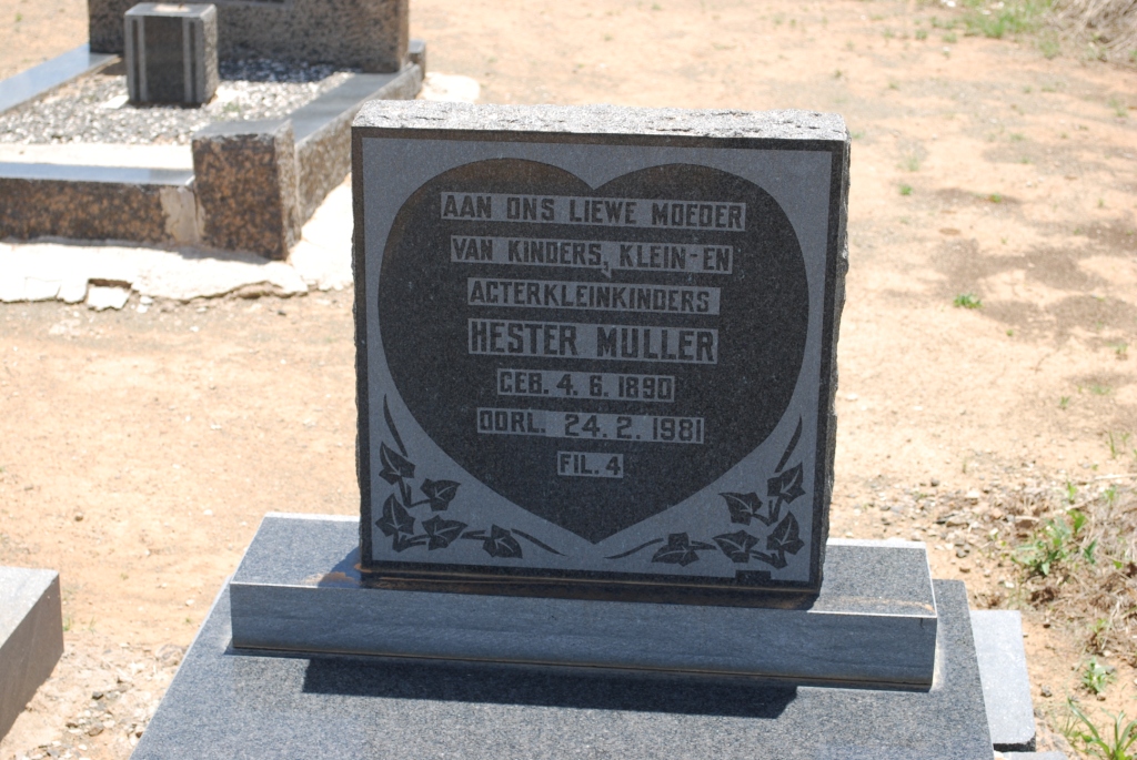 MULLER Hester 1890-1981