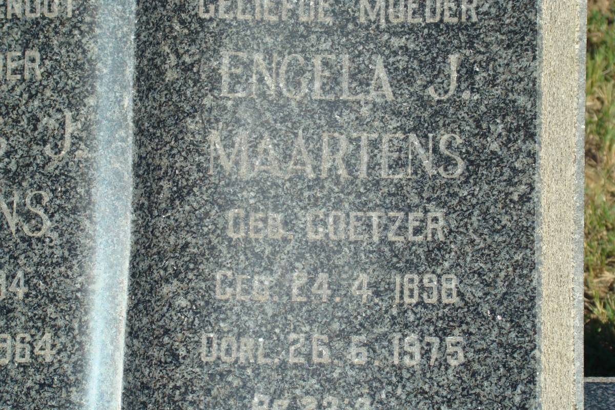 MAARTENS Engela J. nee COETZER 1898-1975