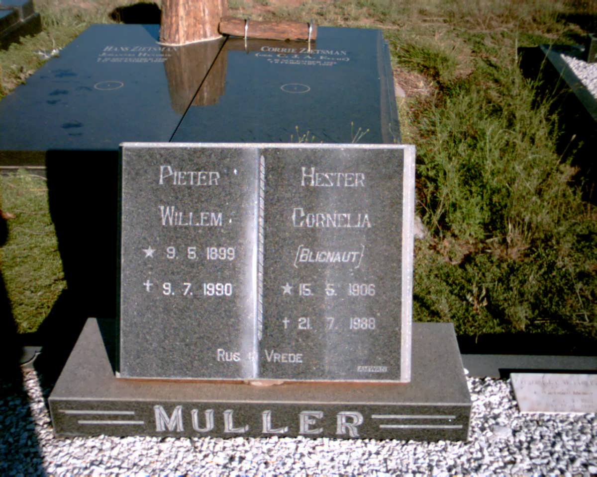 MULLER Pieter Willem 1899-1990 &amp; Hester Cornelia BLIGNAUT 1906-1988