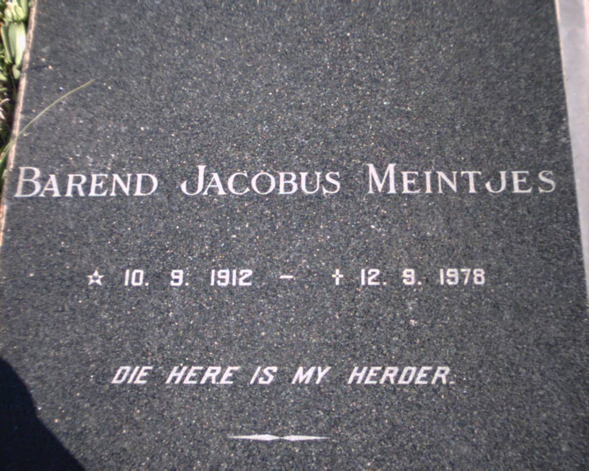MEINTJES Barend Jacobus 1912-1978