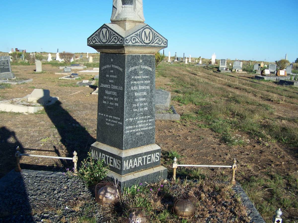 MAARTENS Johannes Cornelius 1873-1958 &amp; Alida Berndina KRUGER 1879-1940