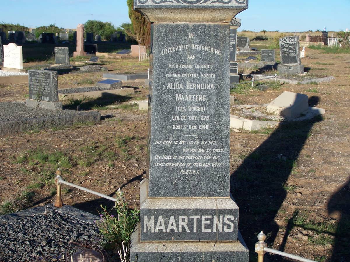 MAARTENS Alida Berndina geb KRUGER 1879-1940