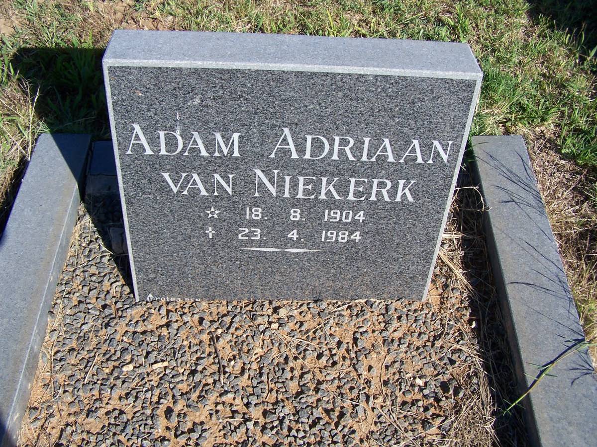 NIEKERK Adam Adriaan, van 1904-1984