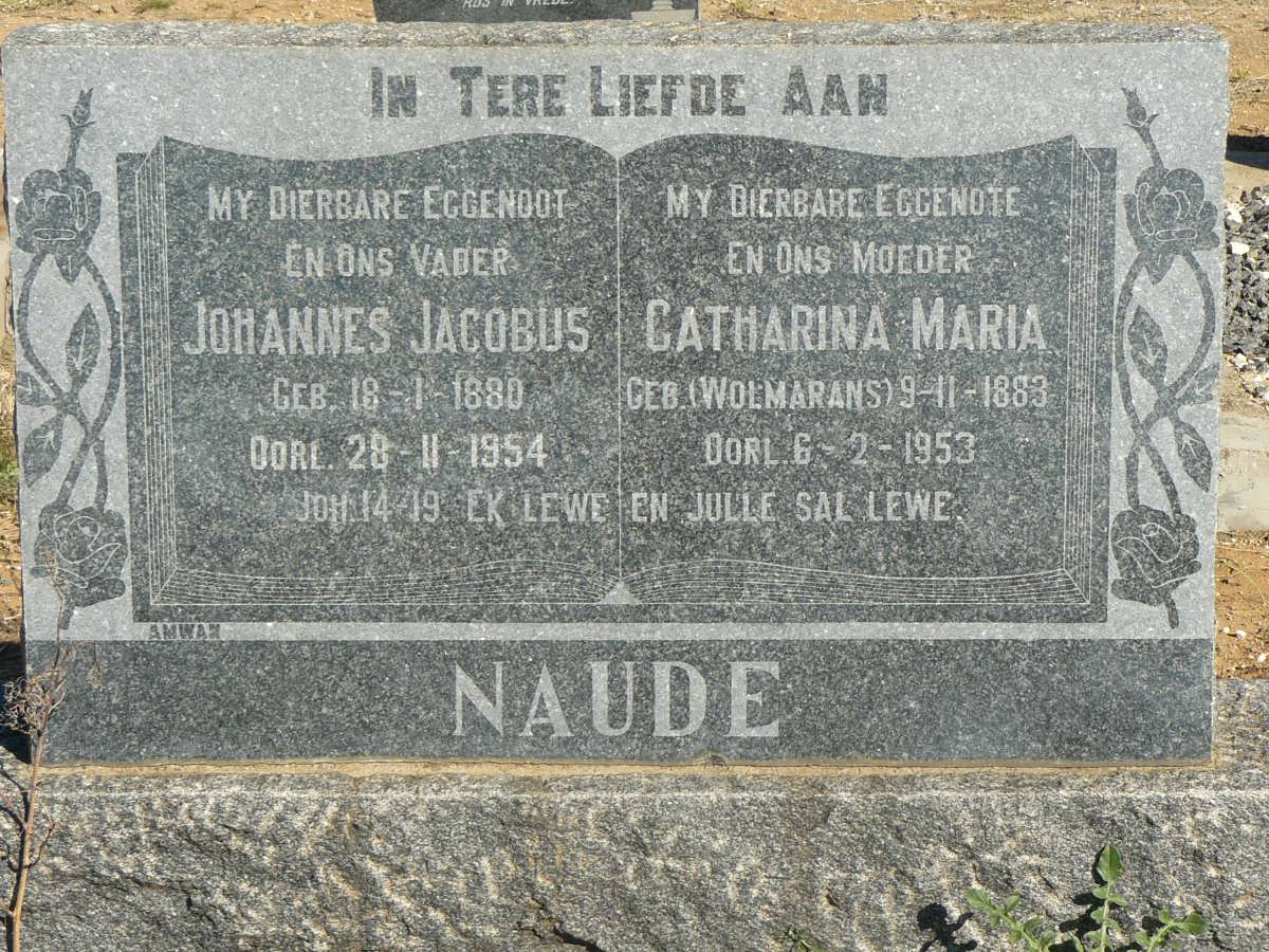 NAUDE Johannes Jacobus 1880-1954 &amp; Catharina Maria WOLMARANS 1883-1953