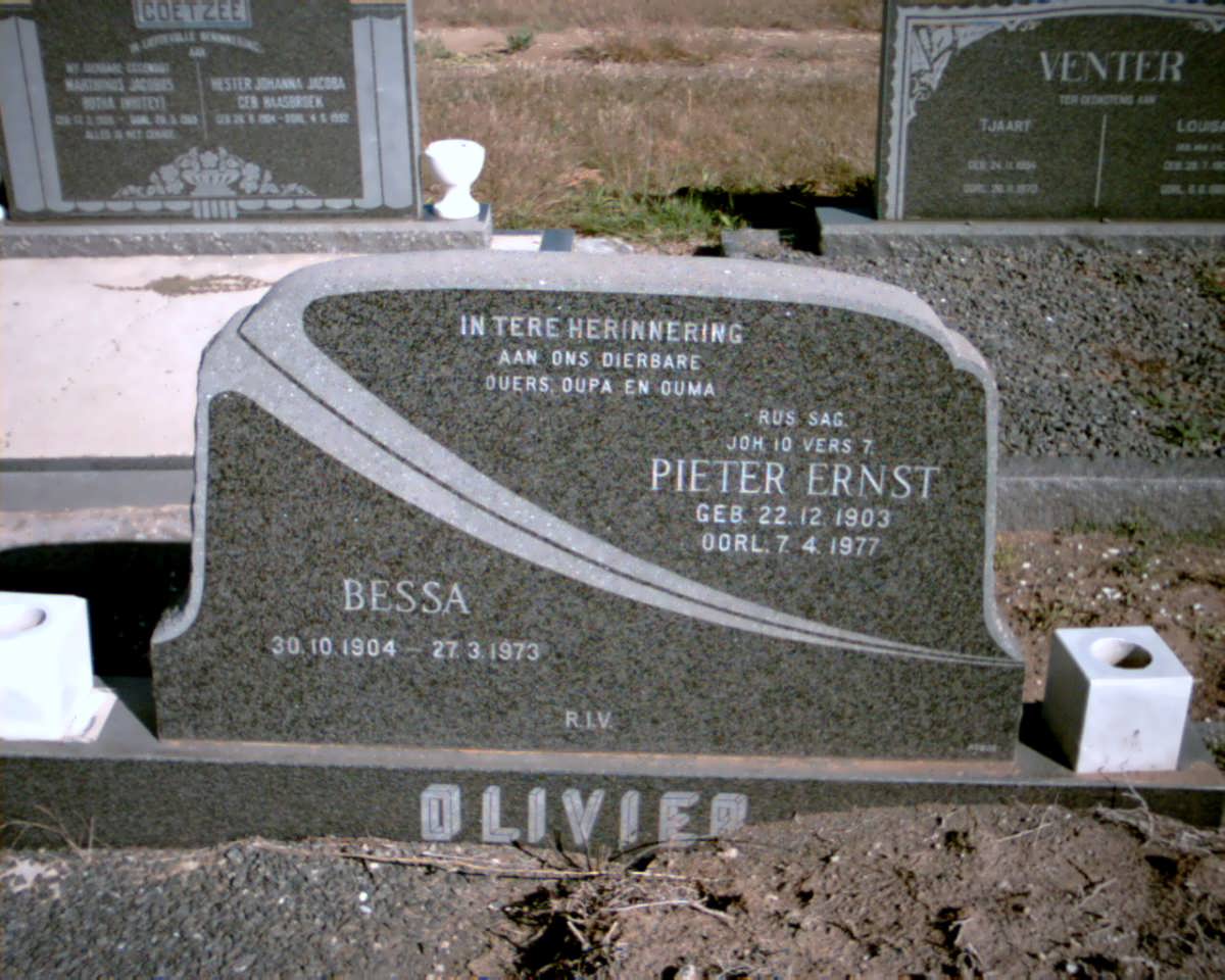 OLIVIER Pieter Ernst 1903-1977 &amp; Bessa 1904-1973