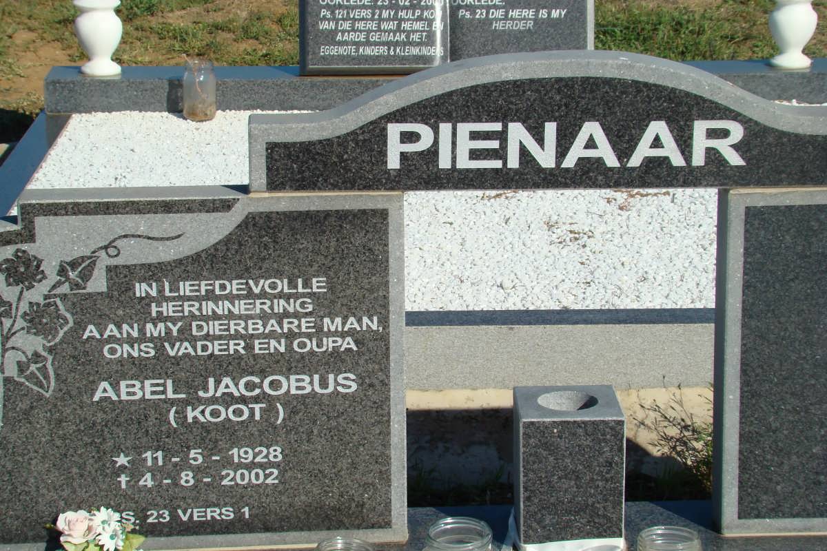 PIENAAR Abel Jacobus 1928-2002