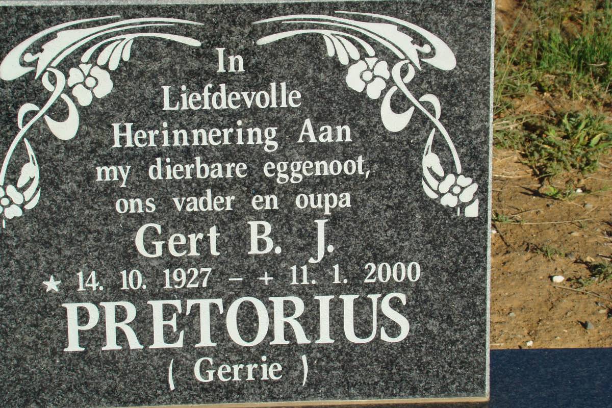 PRETORIUS Gert B.J. 1927-2000