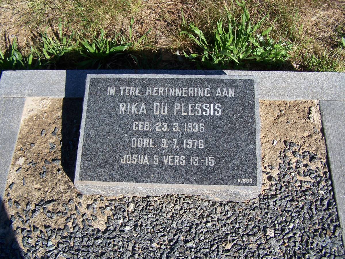 PLESSIS Rika, du 1936-1976
