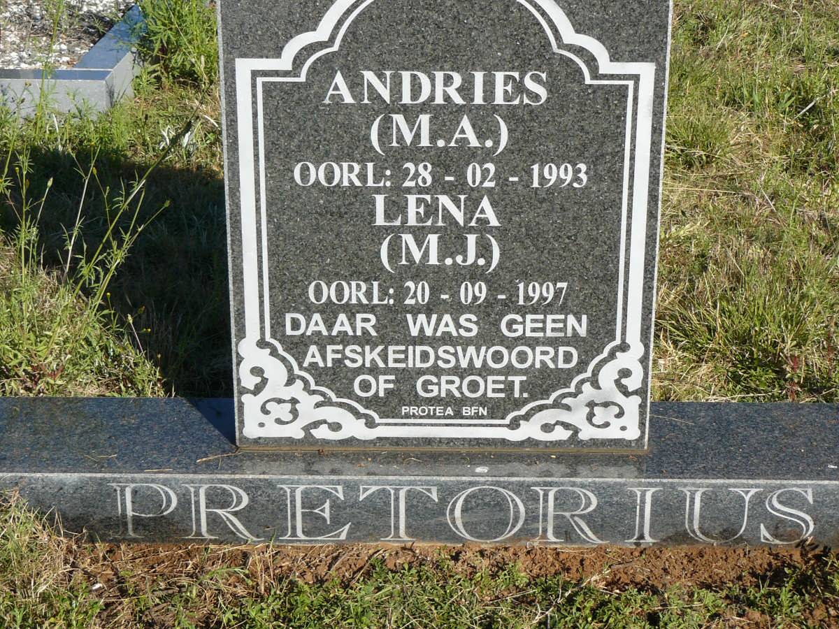 PRETORIUS M.A. -1993 &amp; M.J. -1997