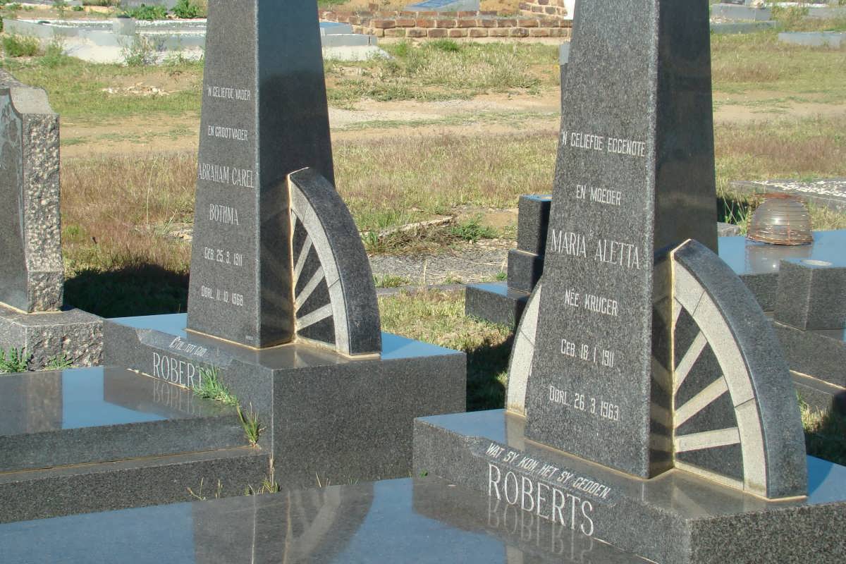 ROBERTS Abraham Carel Bothma 1911-1968 :: ROBERTS Maria Aletta nee KRUGER 1911-1963