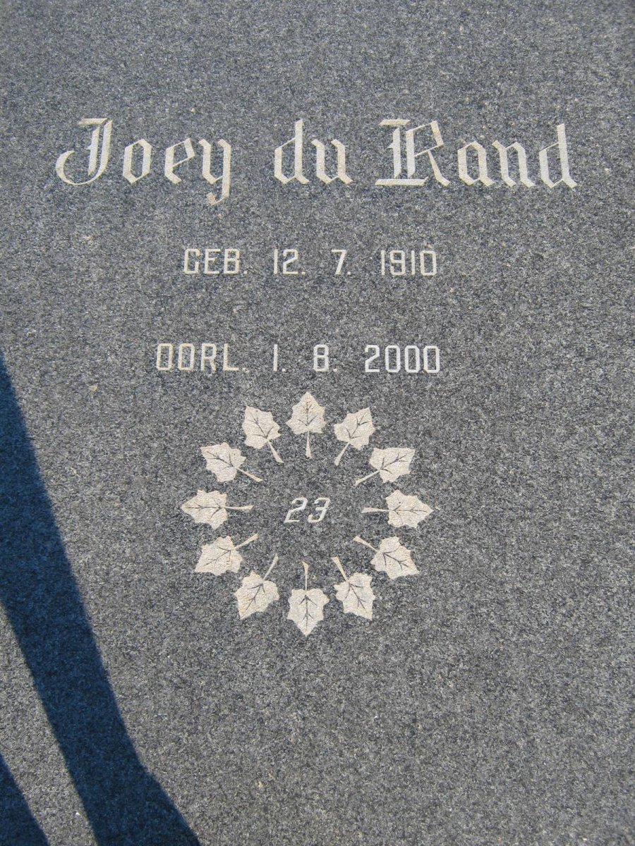 RAND Joey, du 1910-2000