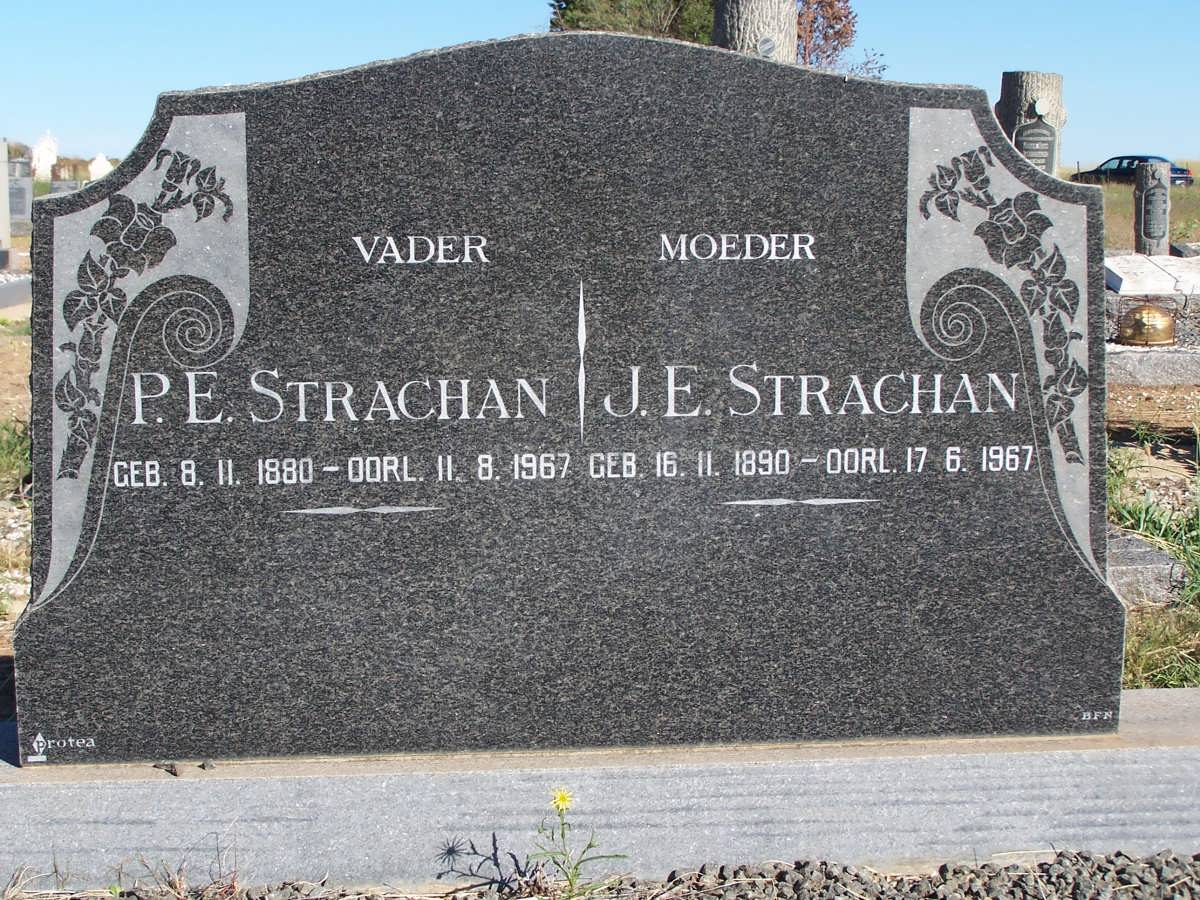 STRACHAN P.E. 1880-1967 &amp; J.E. 1890-1967