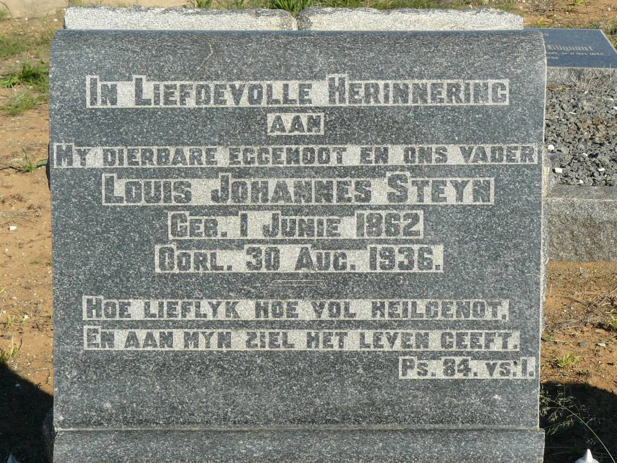 STEYN Louis Johannes 1862-1936