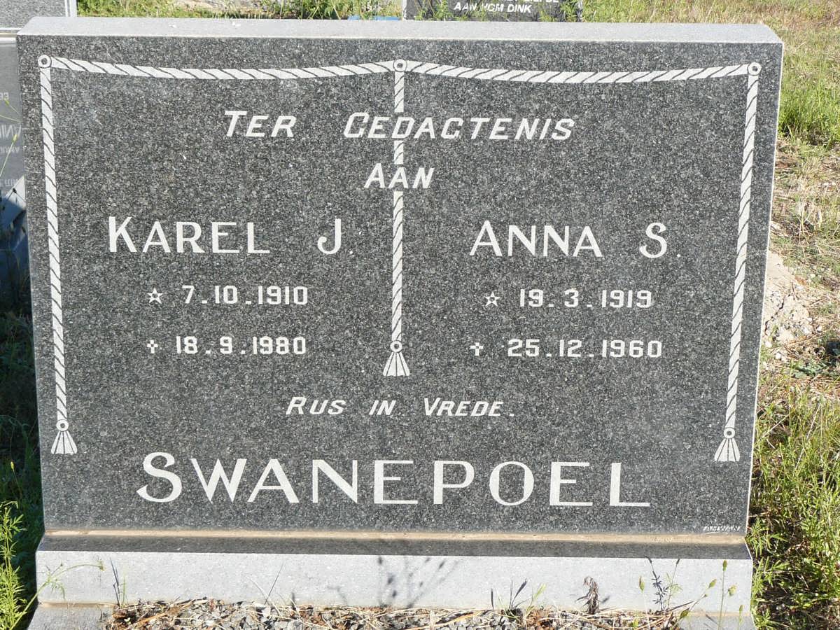 SWANEPOEL Karel J. 1910-1980 &amp; Anna S. 1919-1960