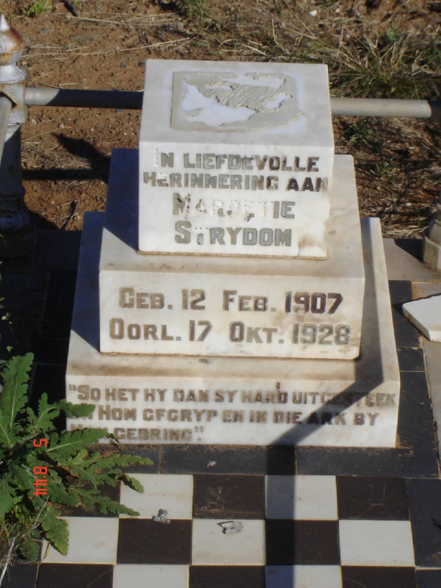 STRYDOM Margetie 1907-1928