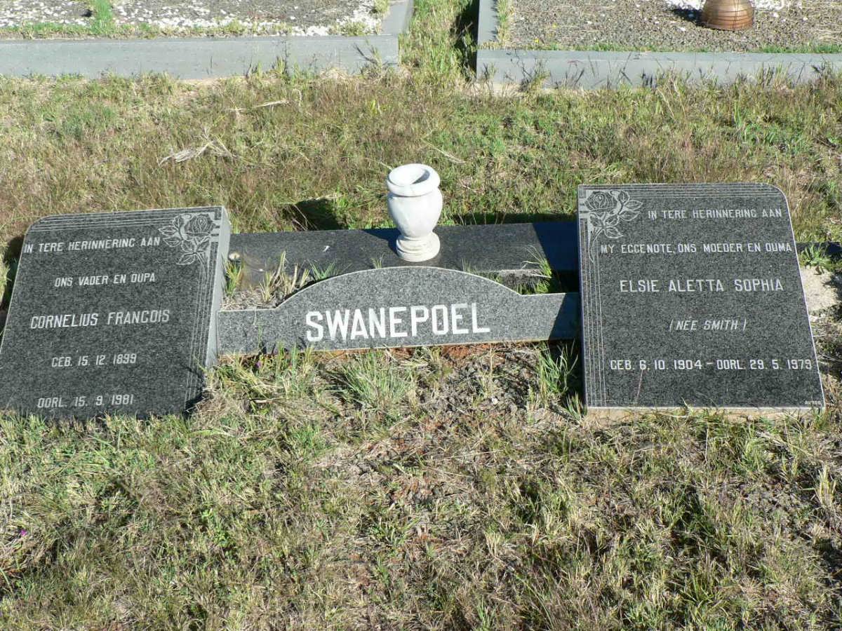 SWANEPOEL Cornelius Francois 1899-1981 &amp; Elsie Aletta Sophia SMITH 1904-1979