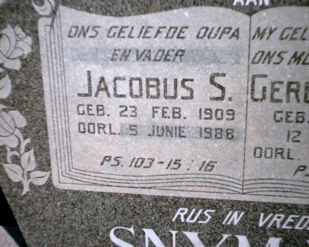 SNYMAN Jacobus S. 1909-1988
