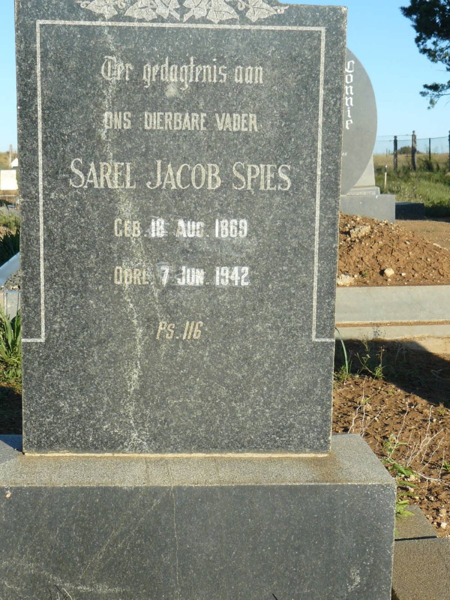 SPIES Sarel Jacob 1869-1942