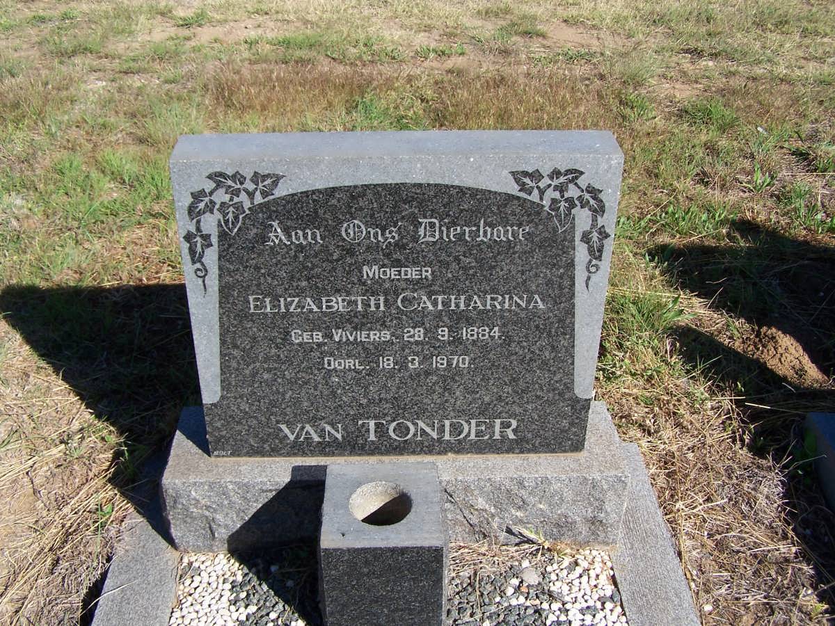 TONDER Elizabeth Catharina, van geb VIVIERS 1884-1970