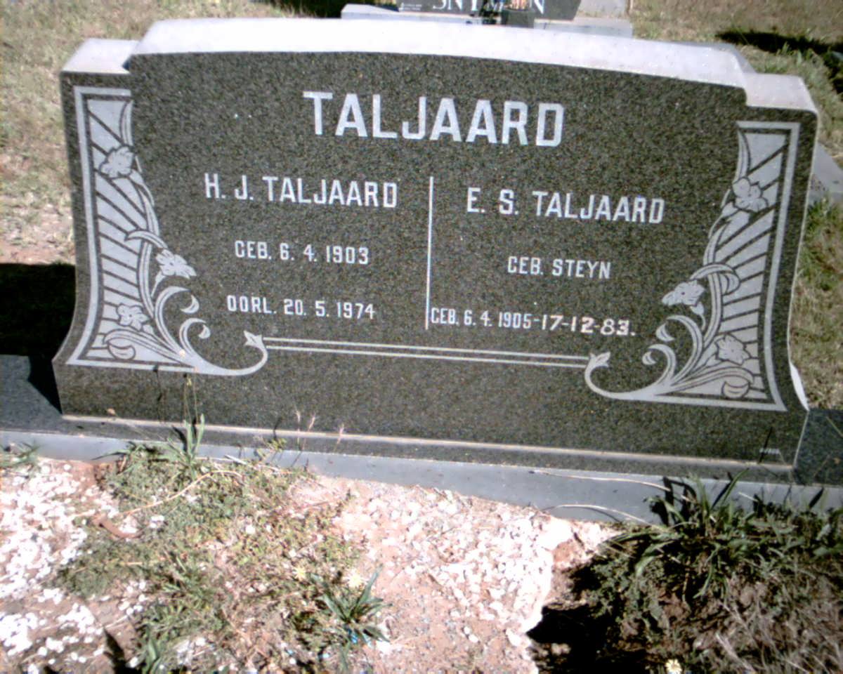 TALJAARD H.J. 1903-1974 &amp; E.S. STEYN 1905-1983
