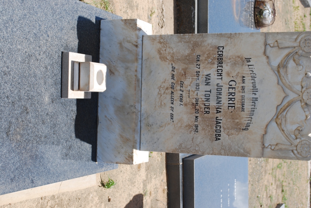 TONDER Gerbrecht Johanna Jacoba, van 1931-1942